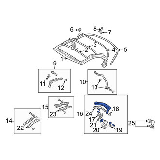 Mitsubishi OE - Rear Left Roof Side Rail
