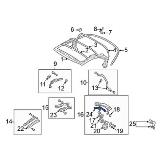 Mitsubishi OE - Rear Left Roof Molding