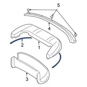 Mitsubishi OE - Upper Convertible Top Stowage Compartment Lid Extension Insulator