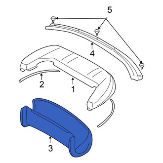 Mitsubishi OE - Lower Convertible Top Stowage Compartment Lid Extension Insulator