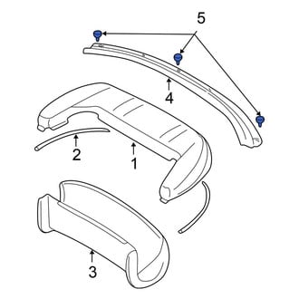 Mitsubishi OE - Convertible Top Stowage Compartment Water Deflector Screw