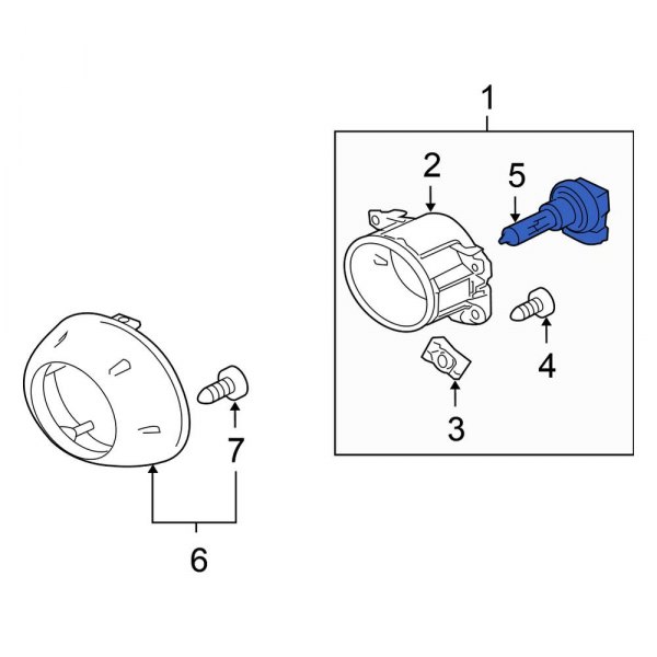 Mitsubishi OE MS820976 - Fog Light Bulb