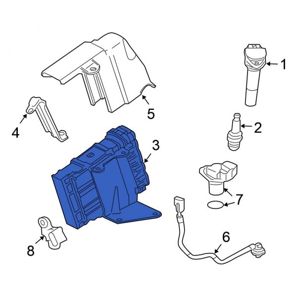 Mitsubishi OE 8631A882 Engine Control Module (ECM)