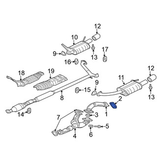 Mitsubishi OE - Rear Exhaust Muffler Gasket