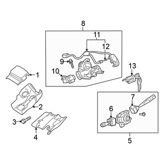 Mitsubishi OE - Steering Column - Shroud, Switches & Levers