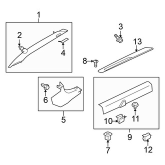Mitsubishi OE - Pillars, Rocker & Floor - Interior Trim (Hatchback)