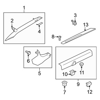 Mitsubishi OE - Pillars, Rocker & Floor - Interior Trim (Spyder GS Sport / Spyder GT / Spyder SE)