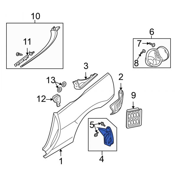 Quarter Panel Splash Shield