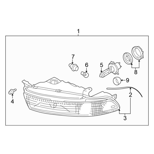 Front Lamps - Headlamp Components