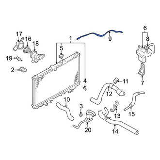 Mitsubishi OE - Engine Coolant Reservoir Hose