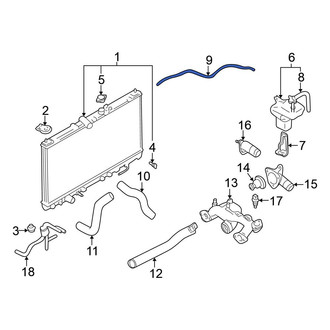 Mitsubishi OE - Engine Coolant Reservoir Hose
