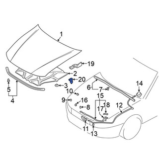 Mitsubishi OE - Front Hood Contact Switch