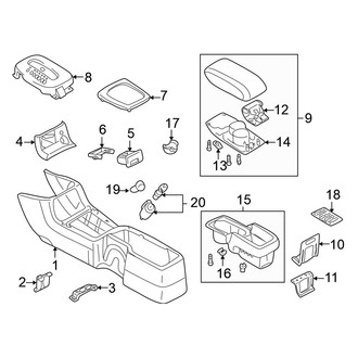 Mitsubishi OE - Center Console (With Armrest)