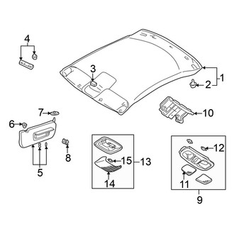 Mitsubishi OE - Roof - Interior Trim (W/O Sunroof)