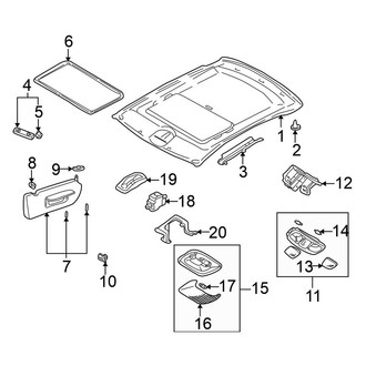 Mitsubishi OE - Roof - Interior Trim (With Sunroof)