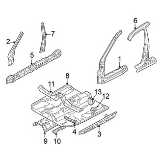 Mitsubishi OE - Pillars, Rocker & Floor - Center Pillar