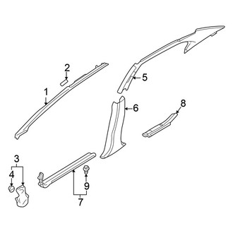 Mitsubishi OE - Pillars, Rocker & Floor - Interior Trim