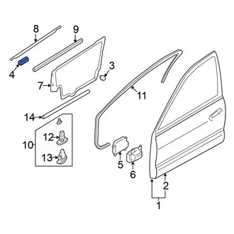 Mitsubishi OE - Inner Door Interior Trim Panel Seal