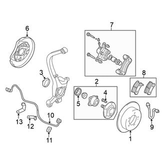 Mitsubishi OE - Rear Suspension - Brake Components (Disc Brakes), (ES / GTZ / LS Rear Disc Brakes)