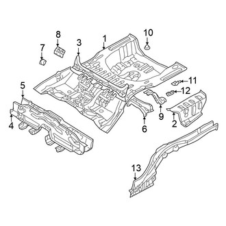 Mitsubishi OE - Rear Body & Floor - Floor & Rails