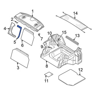 Mitsubishi OE - Rear Right Inner Partition Panel