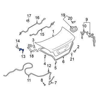 Mitsubishi OE - Rear Deck Lid Handle