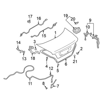 Mitsubishi OE - Trunk Lid - Lid & Components