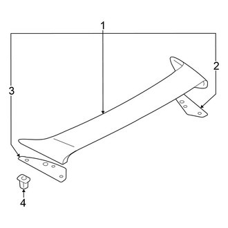Mitsubishi OE - Trunk Lid - Spoiler