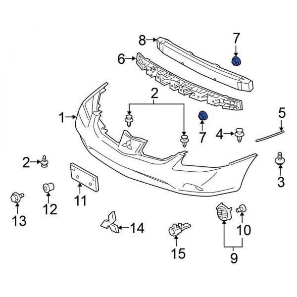 Bumper Impact Absorber Nut