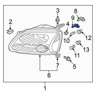 Mitsubishi OEM Headlight Components — CARiD.com