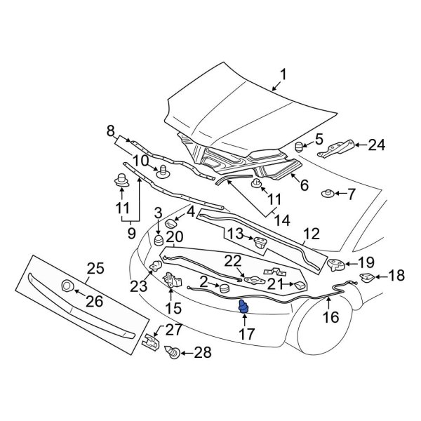 Hood Release Cable Clip