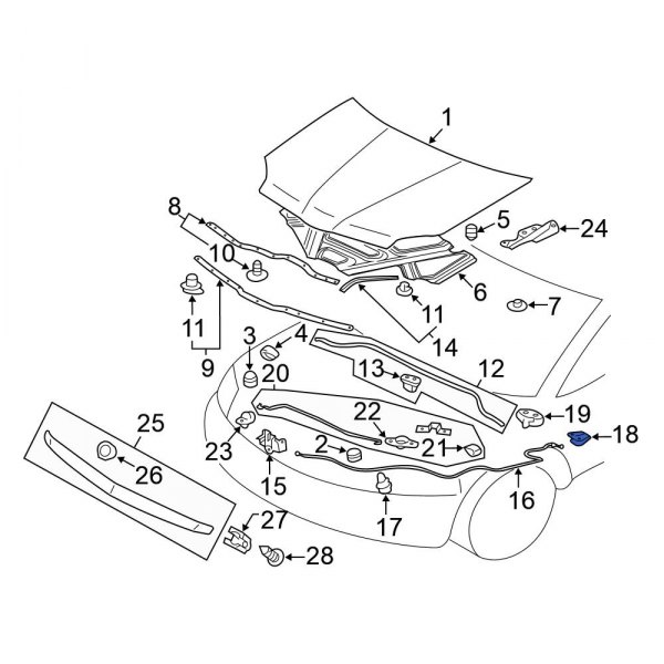 Hood Release Cable Clip