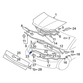 Mitsubishi OE - Hood Prop Rod Clip