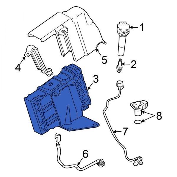 Mitsubishi OE 8631A712 Engine Control Module (ECM)
