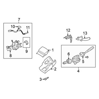 Mitsubishi OE - Steering Column - Shroud, Switches & Levers