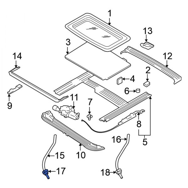 Sunroof Drain Hose Grommet