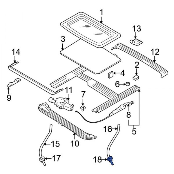 Sunroof Drain Hose Grommet