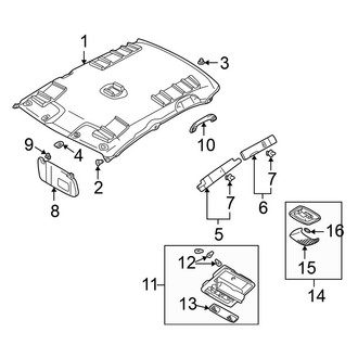 Mitsubishi OE - Roof - Interior Trim (W/O Sunroof)