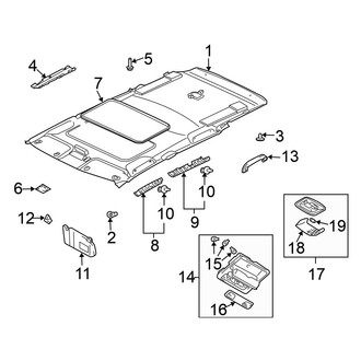 Mitsubishi OE - Roof - Interior Trim (With Sunroof)