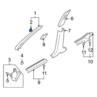 Mitsubishi OE - Body A-Pillar Trim Panel Clip