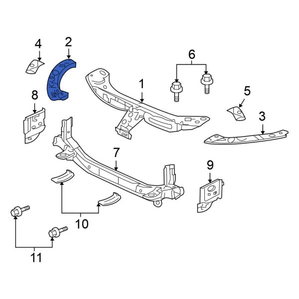 Radiator Support Tie Bar