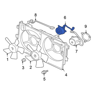 Mitsubishi OE - Right Engine Cooling Fan Motor