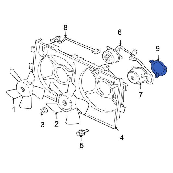 Engine Cooling Fan Motor Cover