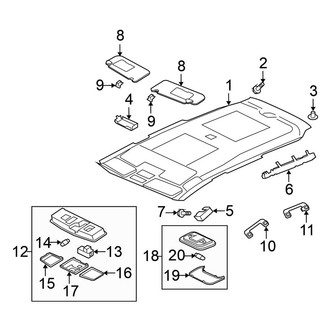 Mitsubishi OE - Roof - Interior Trim (W/O Sunroof)