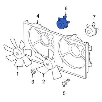 Mitsubishi OE - Right Engine Cooling Fan Motor
