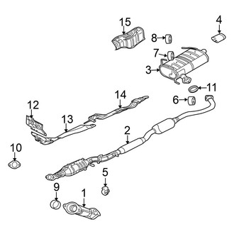 Mitsubishi OE - Exhaust System - Exhaust Components (AWD 2.4L)