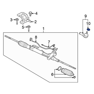 Mitsubishi OE - Outer Steering Tie Rod Nut