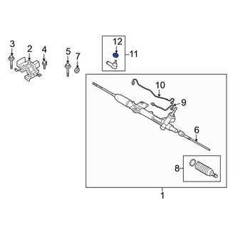 Mitsubishi OE - Outer Steering Tie Rod Nut