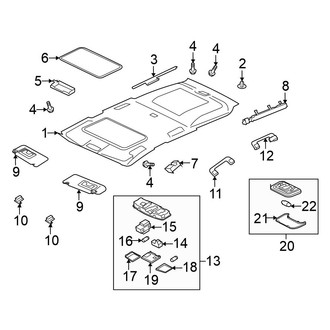 Mitsubishi OE - Roof - Interior Trim (With Sunroof)