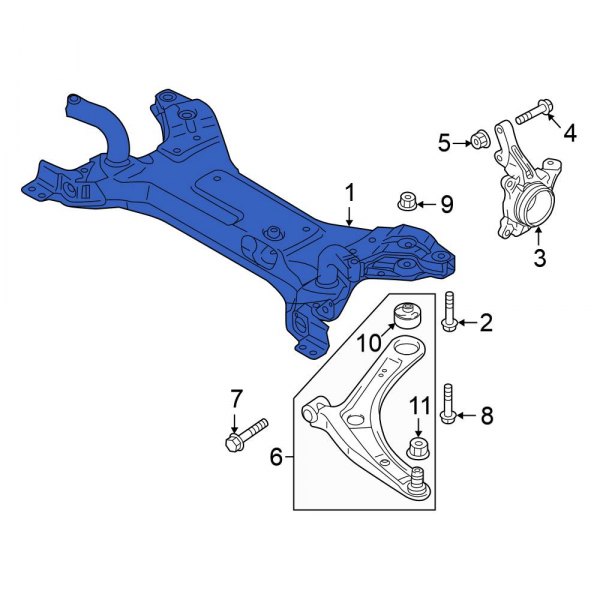 Mitsubishi OE 4000A455 Front Suspension Subframe Crossmember